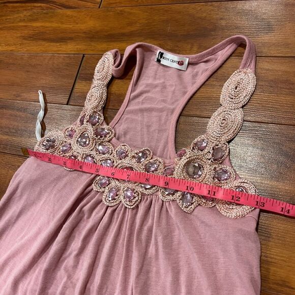 Body Central Pink and jewel racer back tank top - Picture 6 of 7